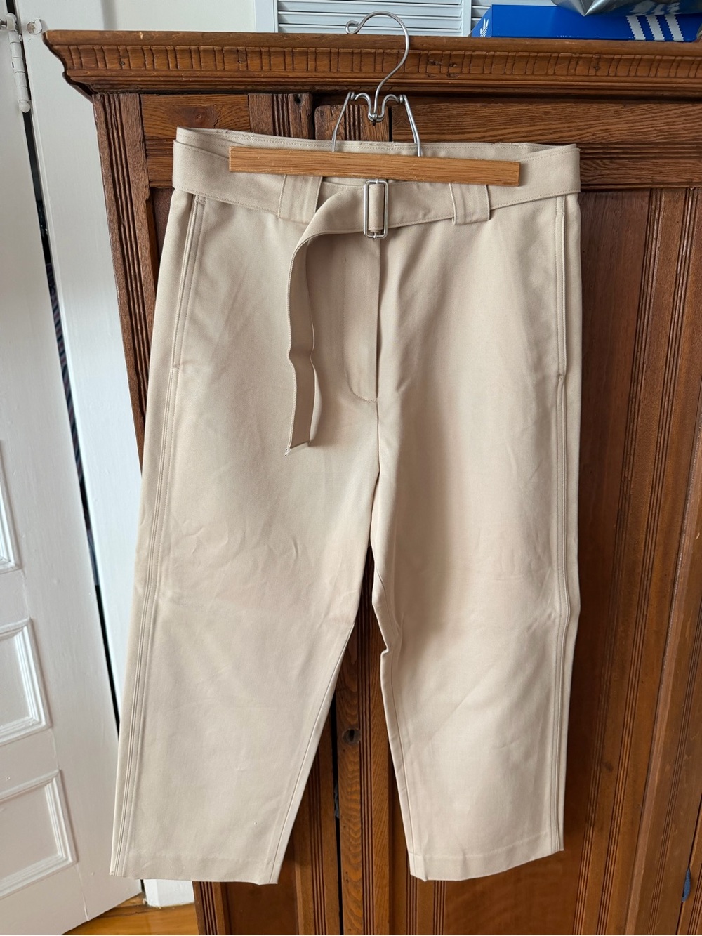 COS Beige Belted Chinos